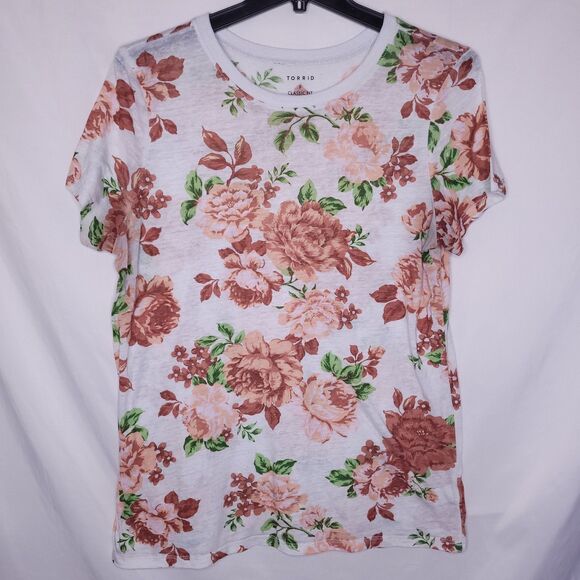 Torrid T Shirt 0X Floral Classic Fit - Picture 1 of 11